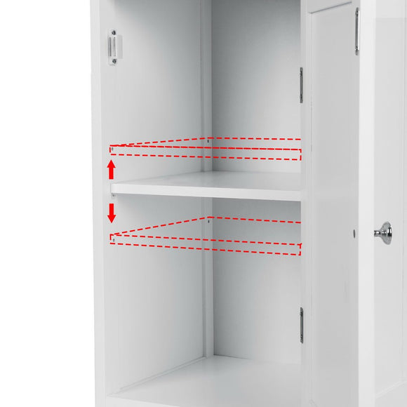 Artiss Bathroom Cabinet Storage 161cm White Rattan Tallboy Toilet Cupboard - RnR Galore
