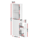 Artiss Bathroom Cabinet Storage Slim Organiser Drawer Toilet Corner 135cm White - RnR Galore