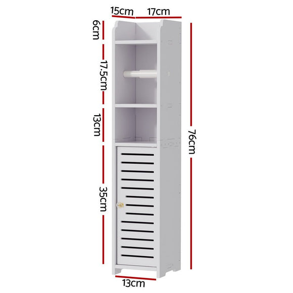 Artiss Bathroom Cabinet Toilet Roll Holder Tissue Organizer 3 Tier Floor Cabinet - RnR Galore