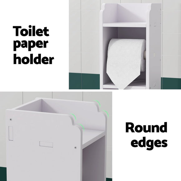 Artiss Bathroom Cabinet Toilet Roll Holder Tissue Organizer 3 Tier Floor Cabinet - RnR Galore