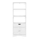 Artiss Bathroom Floor Storage Cabinet with 2 Drawers 3 Open Shelves 2 Doors White - RnR Galore