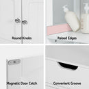 Artiss Bathroom Floor Storage Cabinet with 2 Drawers 3 Open Shelves 2 Doors White - RnR Galore