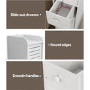 Artiss Bathroom Toilet Storage Cabinet Laundry Tallboy Cupboard Slim Corner - RnR Galore