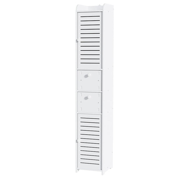 Artiss Bathroom Toilet Storage Cabinet Laundry Tallboy Cupboard Slim Corner - RnR Galore