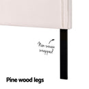 Artiss Bed Frame Bed Head Headboard King Velvet IRIS Beige - RnR Galore