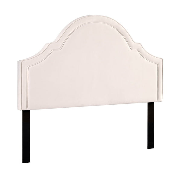Artiss Bed Frame Bed Head Headboard Queen Velvet IRIS Beige - RnR Galore