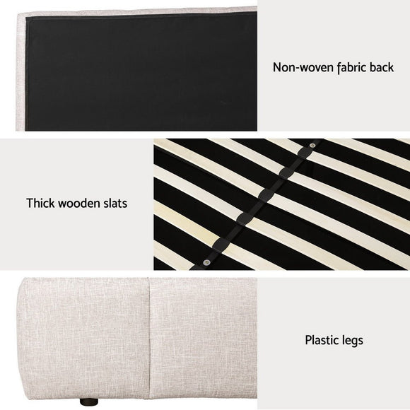 Artiss Bed Frame Double Size Beige TETTE - RnR Galore