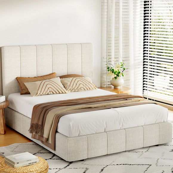 Artiss Bed Frame Double Size Beige TETTE - RnR Galore