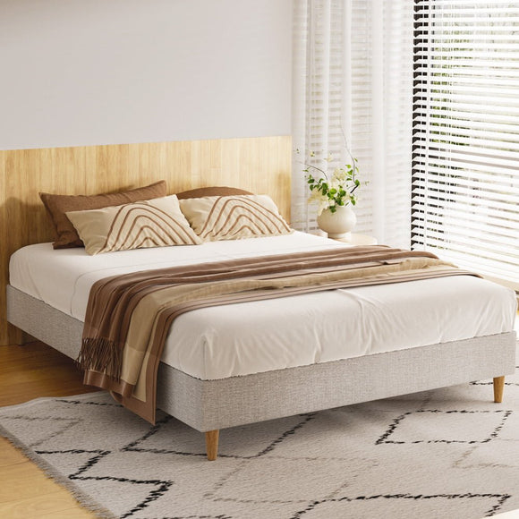 Artiss Bed Frame Double Size Beige ZORA - RnR Galore