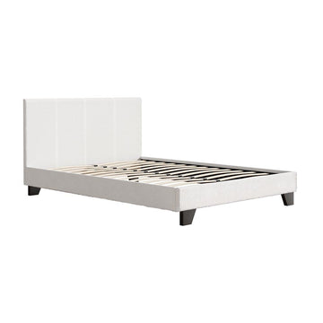 Artiss Bed Frame Double Size Boucle Fabric Mattress Base Platform Wooden - RnR Galore