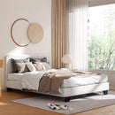Artiss Bed Frame Double Size Boucle Fabric Mattress Base Platform Wooden - RnR Galore