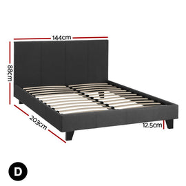 Artiss Bed Frame Double Size Charcoal NEO - RnR Galore