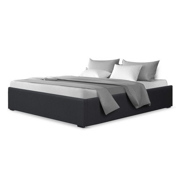 Artiss Bed Frame Double Size Gas Lift Base Charcoal TOKI - RnR Galore