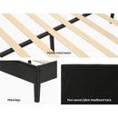 Artiss Bed Frame Double Size LED Black RAVI - RnR Galore