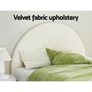 Artiss Bed Frame Double Size Velvet Cream ELLA - RnR Galore
