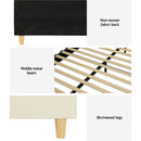 Artiss Bed Frame Double Size Velvet Cream ELLA - RnR Galore