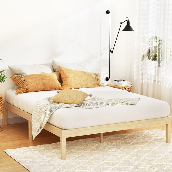 Artiss Bed Frame Double Size Wooden Base Mattress Platform Timber Pine BRUNO - RnR Galore