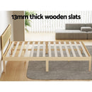Artiss Bed Frame Double Size Wooden Base Mattress Platform Timber Pine YUMI - RnR Galore
