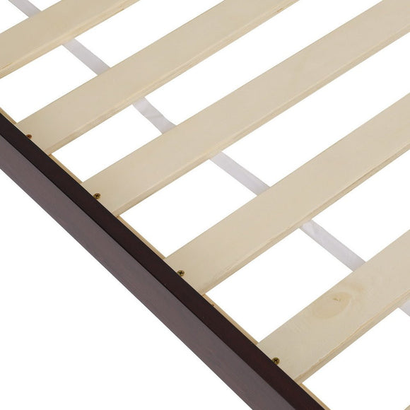 Artiss Bed Frame Double Size Wooden Base Mattress Platform Timber Walnut VISE - RnR Galore