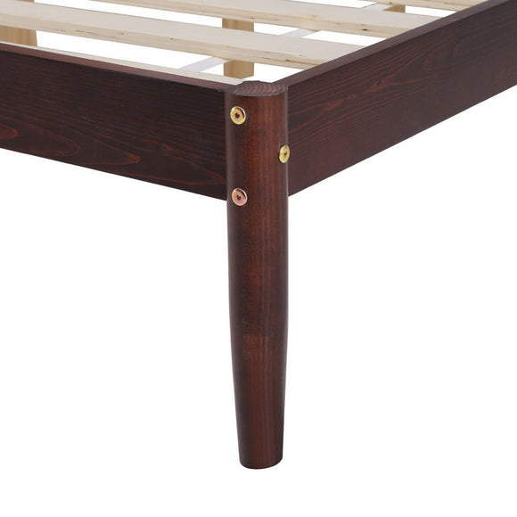 Artiss Bed Frame Double Size Wooden Base Mattress Platform Timber Walnut VISE - RnR Galore