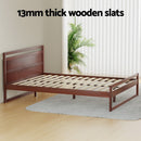 Artiss Bed Frame Double Size Wooden Walnut WITTON - RnR Galore