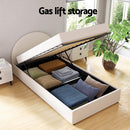 Artiss Bed Frame Gas Lift Strorage Beds Base Platform Boucle Fabric King Single ELLA - RnR Galore
