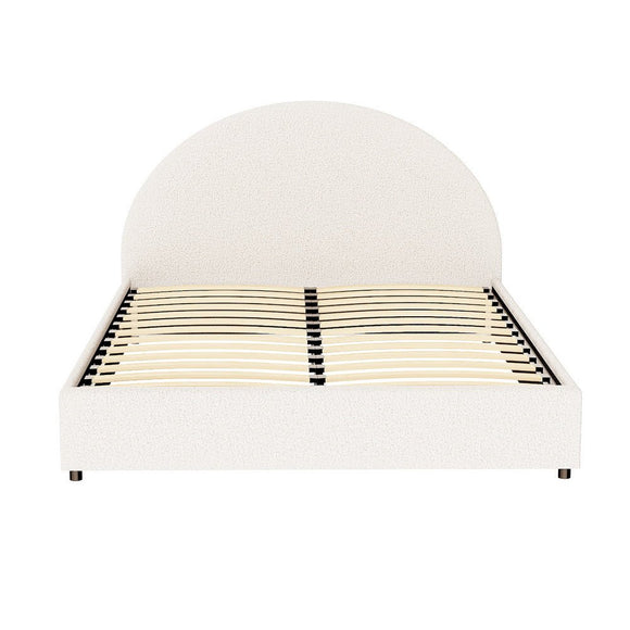 Artiss Bed Frame Gas Lift Strorage Beds Base Platform Boucle Fabric Queen ELLA - RnR Galore