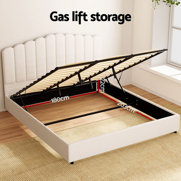 Artiss Bed Frame King Size Boucle FION - RnR Galore
