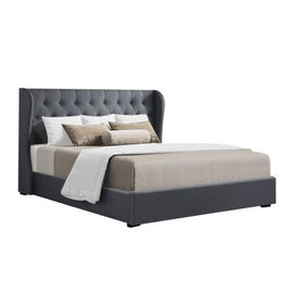 Artiss Bed Frame King Size Gas Lift Charcoal ISSA - RnR Galore