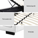 Artiss Bed Frame King Size Gas Lift White TIYO - RnR Galore