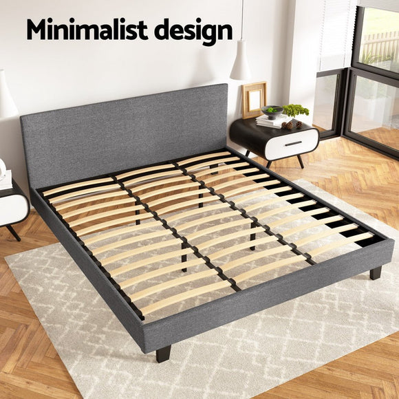 Artiss Bed Frame King Size Grey NEO - RnR Galore