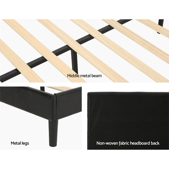 Artiss Bed Frame King Size LED Black RAVI - RnR Galore