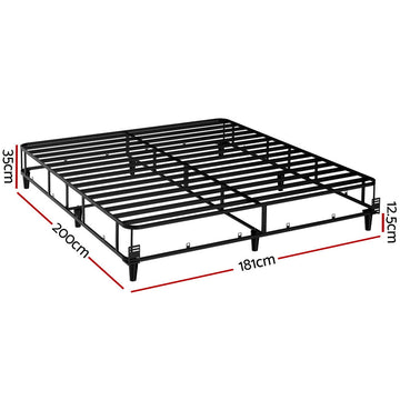 Artiss Bed Frame King Size Metal Grey MASON - RnR Galore