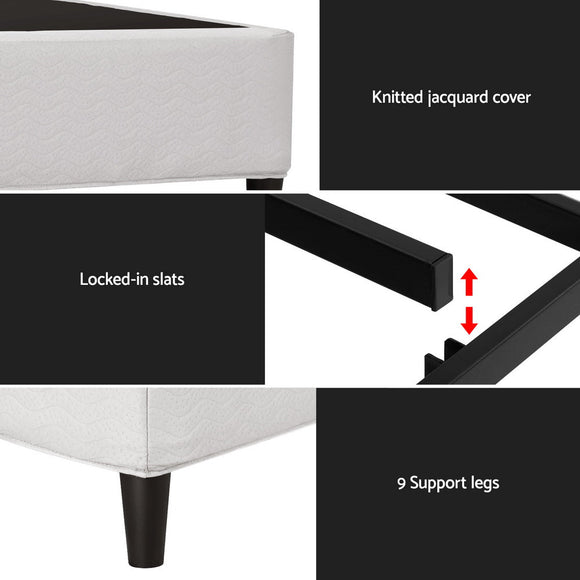 Artiss Bed Frame King Size Metal Grey MASON - RnR Galore
