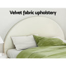 Artiss Bed Frame King Size Velvet Cream ELLA - RnR Galore