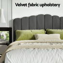 Artiss Bed Frame King Size Velvet Grey FION - RnR Galore
