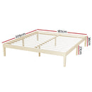 Artiss Bed Frame King Size Wooden Base Mattress Platform Timber Pine BRUNO - RnR Galore
