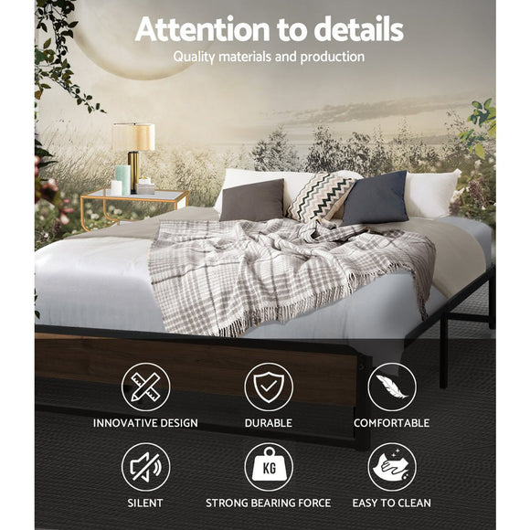Artiss Bed Frame Metal Bed Frame Bed Base OSLO - Queen - RnR Galore