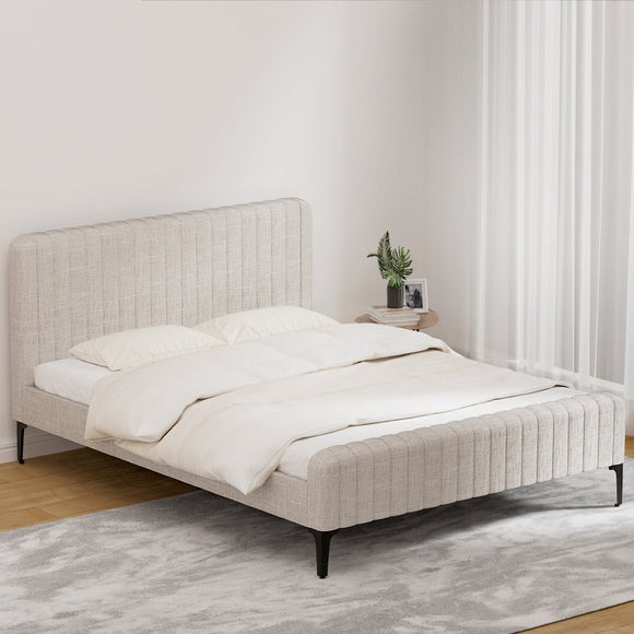 Artiss Bed Frame Queen Size Beige AMMY - RnR Galore