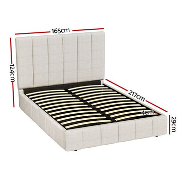 Artiss Bed Frame Queen Size Beige TETTE - RnR Galore