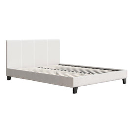 Artiss Bed Frame Queen Size Boucle Fabric Mattress Base Platform Wooden - RnR Galore