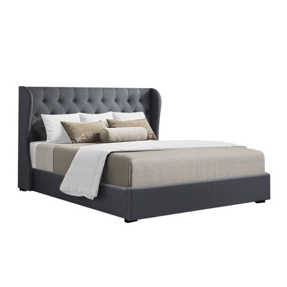 Artiss Bed Frame Queen Size Gas Lift Charcoal ISSA - RnR Galore