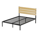 Artiss Bed Frame Queen Size Metal Base Mattress Platform Foundation Black PAULA - RnR Galore