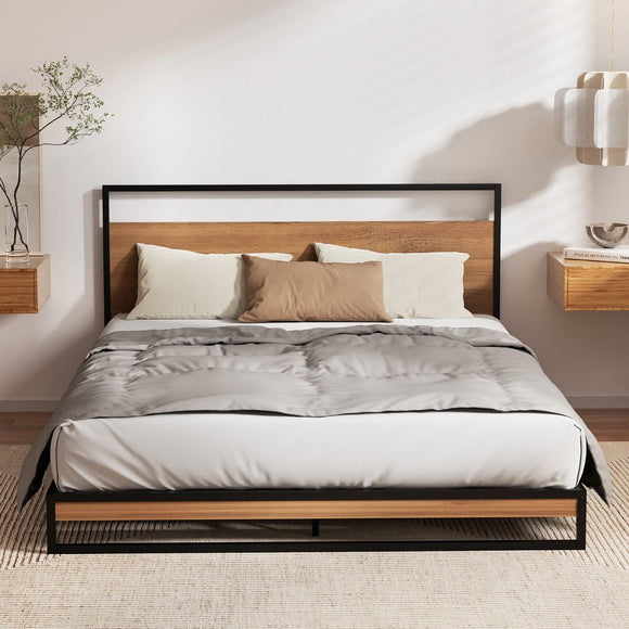 Artiss Bed Frame Queen Size Metal Frame DANE with Mattress - RnR Galore