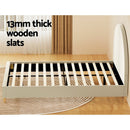 Artiss Bed Frame Queen Size Velvet Cream ELLA - RnR Galore
