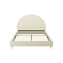 Artiss Bed Frame Queen Size Velvet Cream ELLA - RnR Galore