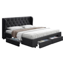 Artiss Bed Frame Queen Size with 4 Drawers Charcoal MILA - RnR Galore