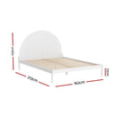 Artiss Bed Frame Queen Size Wooden White DALY - RnR Galore
