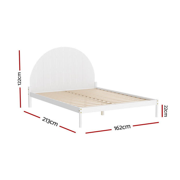 Artiss Bed Frame Queen Size Wooden White DALY - RnR Galore
