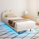 Artiss Bed Frame Single Size Boucle Beige SASA - RnR Galore